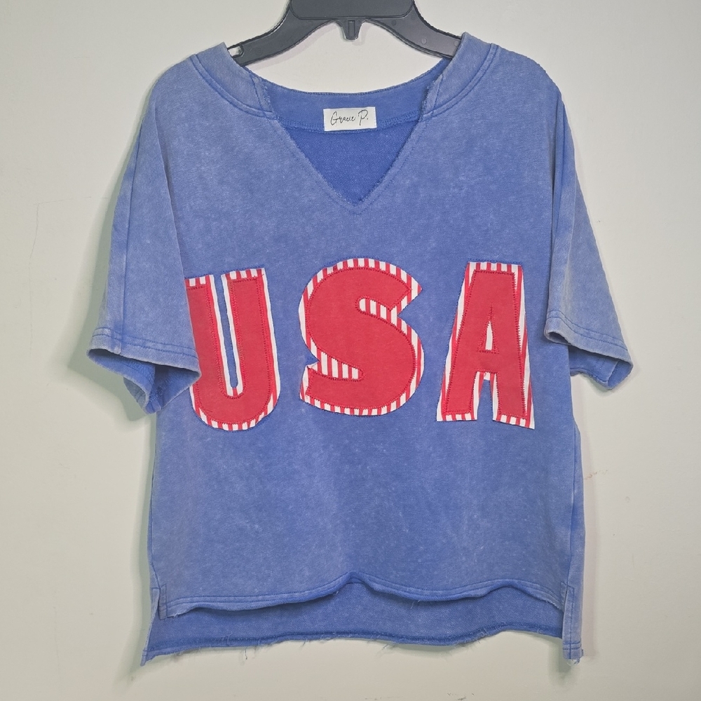 Blue USA Graphic Tee